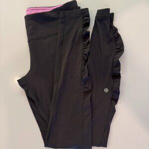 Lululemon Leggings Grey and Pink (size 8)